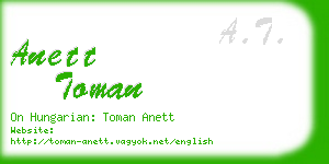 anett toman business card